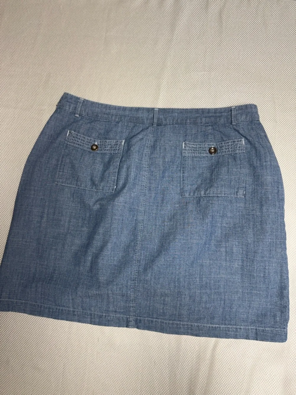 Dockers Light Blue Chambray Mini Skirt - Picture 4 of 9